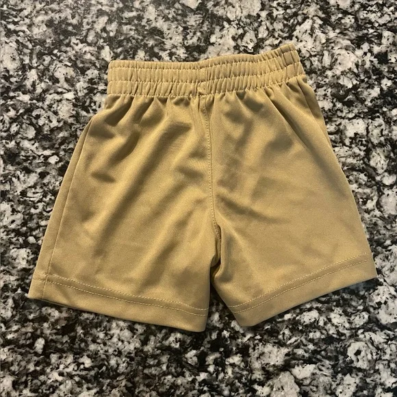 2pc Nike White Beige Swoosh Logo Shirt & Beige Shorts Set sz 2t (0796) - Picture 7 of 10